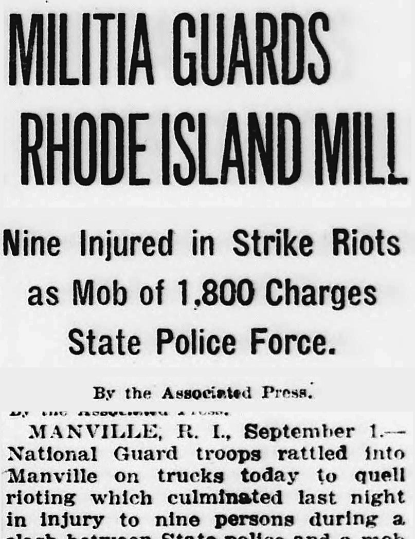 Evening Star, Washington, District Of Columbia: MILITIA GUARDS RHODE ISLAND MILL