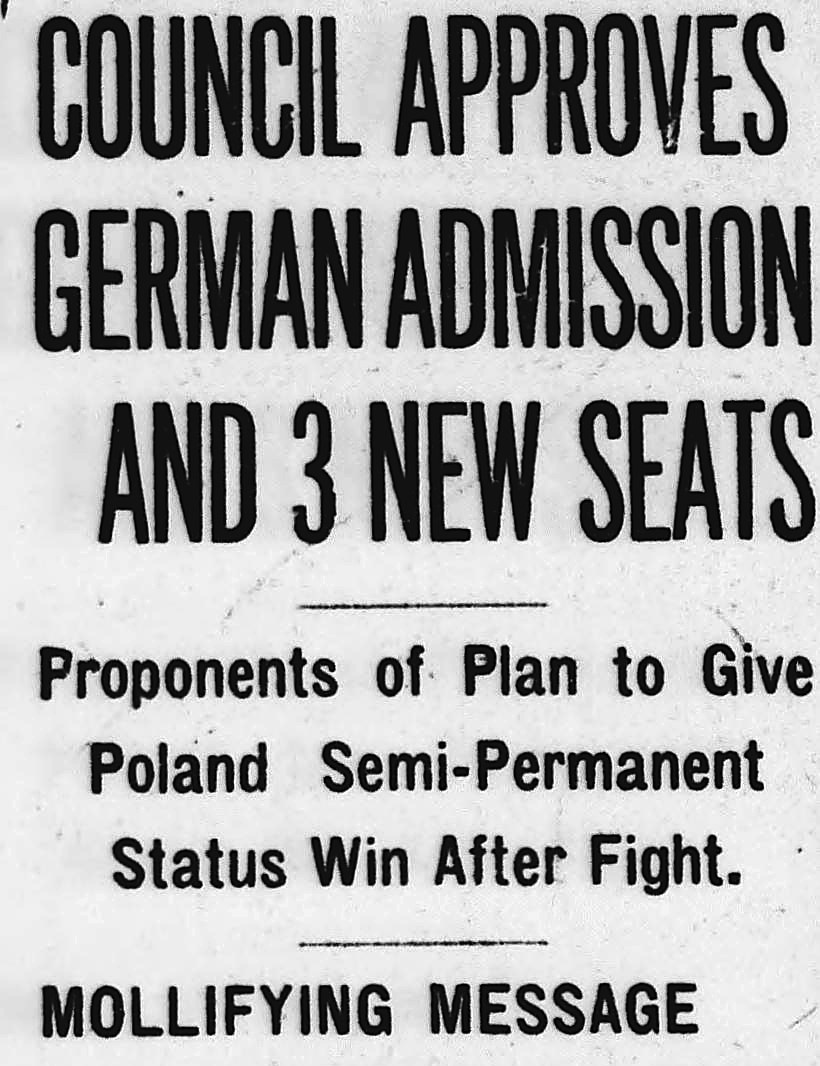 Evening Star, Washington, District Of Columbia: COUNCIL APPROVES GERMAN ADMISSION AND 3 NEW SEATS