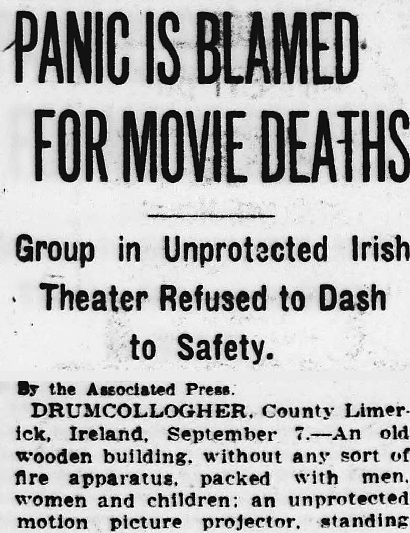 Evening Star, Washington, District Of Columbia: PANIC IS BLAMED FOR MOVIE DEATHS