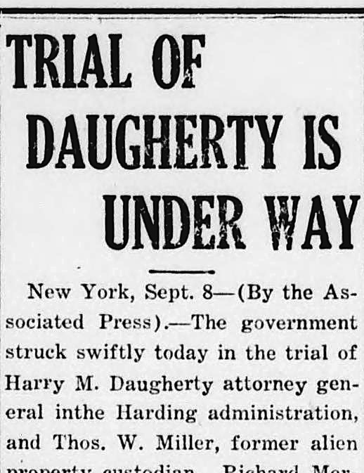 The Union Daily Times, Union, South Carolina: TRIAL OF DAUGHERTY IS UNDER WAY