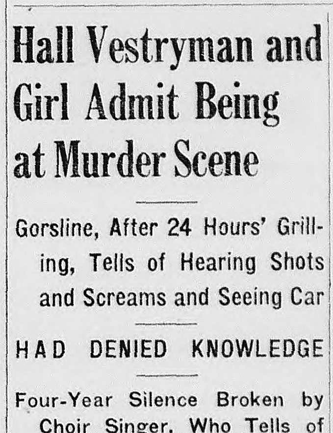 The Washington Daily News, Washington, District Of Columbia: Hall Vestryman and Girl Admit Being at Murder Scene
