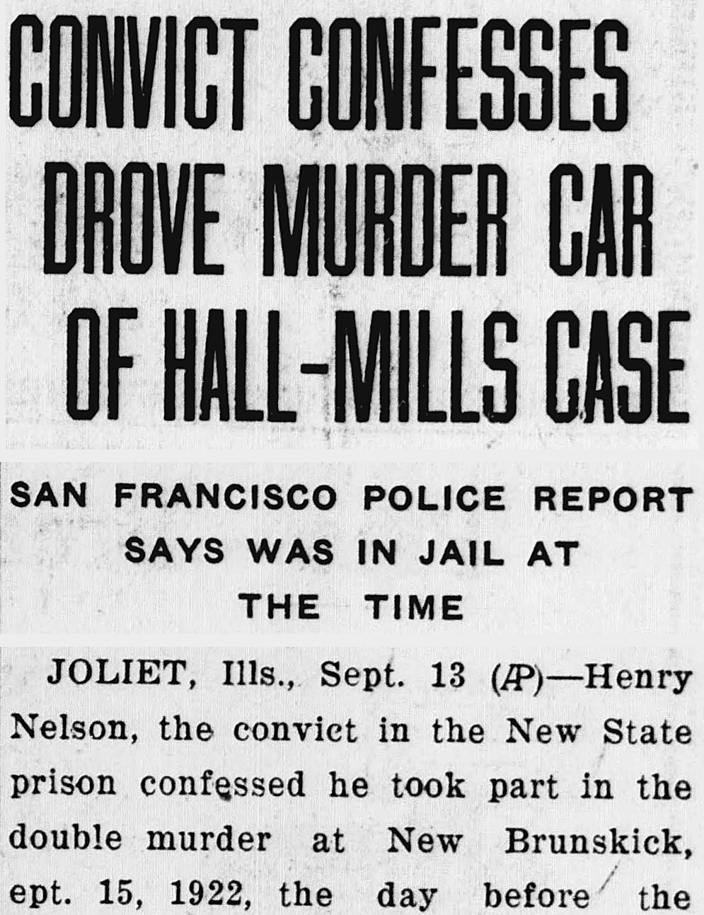 Seward Daily Gateway, Seward, Alaska: CONVICT CONFESSES DROVE MURDER CAR OF HALL-MILLS CASE