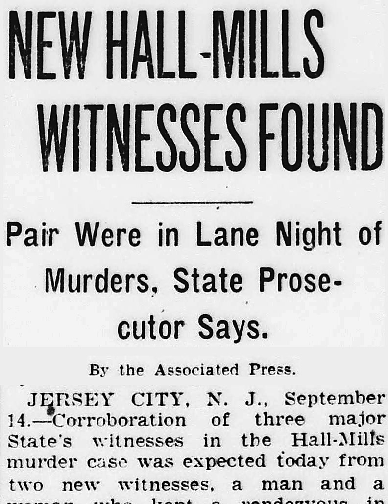 Evening Star, Washington, District Of Columbia: NEW HALL-MILLS WITNESSES FOUND