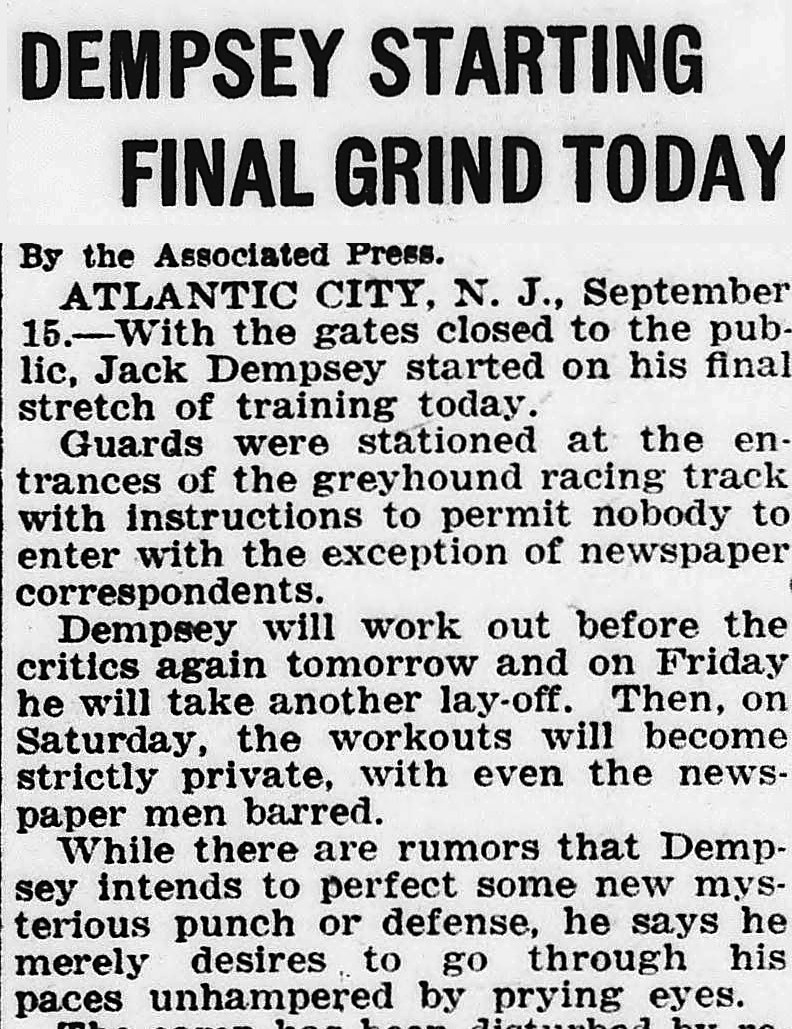 Evening Star, Washington, District Of Columbia: DEMPSEY STARTING FINAL GRIND TODAY