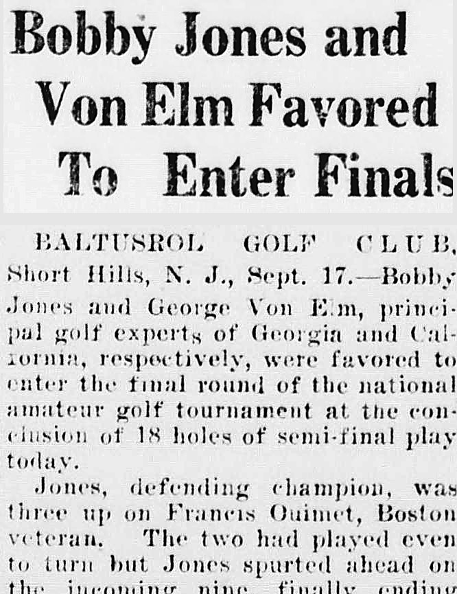 Imperial Valley Press, El Centro, California: Bobby Jones and Von Elm Favored To Enter Finals