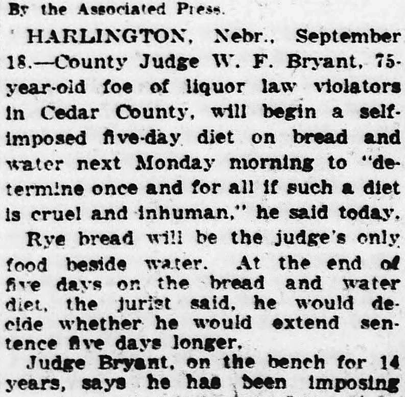 Evening Star, Washington, District Of Columbia: Nebraska · a judge tests his own sentence