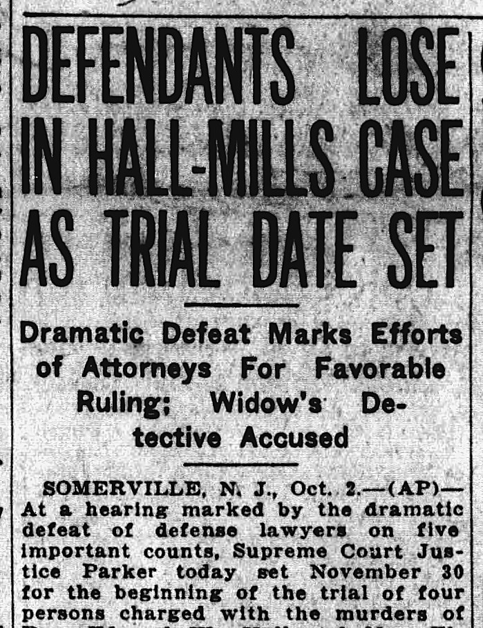 The Montgomery Advertiser, Montgomery, Alabama: DEFENDANTS LOSE IN HALL-MILLS CASE AS TRIAL DATE SET