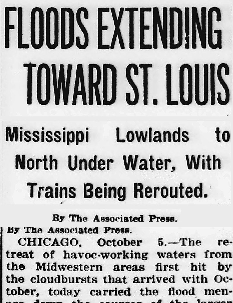 Evening Star, Washington, District Of Columbia: FLOODS EXTENDING TOWARD ST. LOUIS