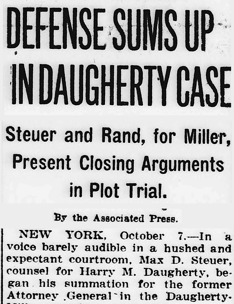 Evening Star, Washington, District Of Columbia: DEFENSE SUMS UP IN DAUGHERTY CASE