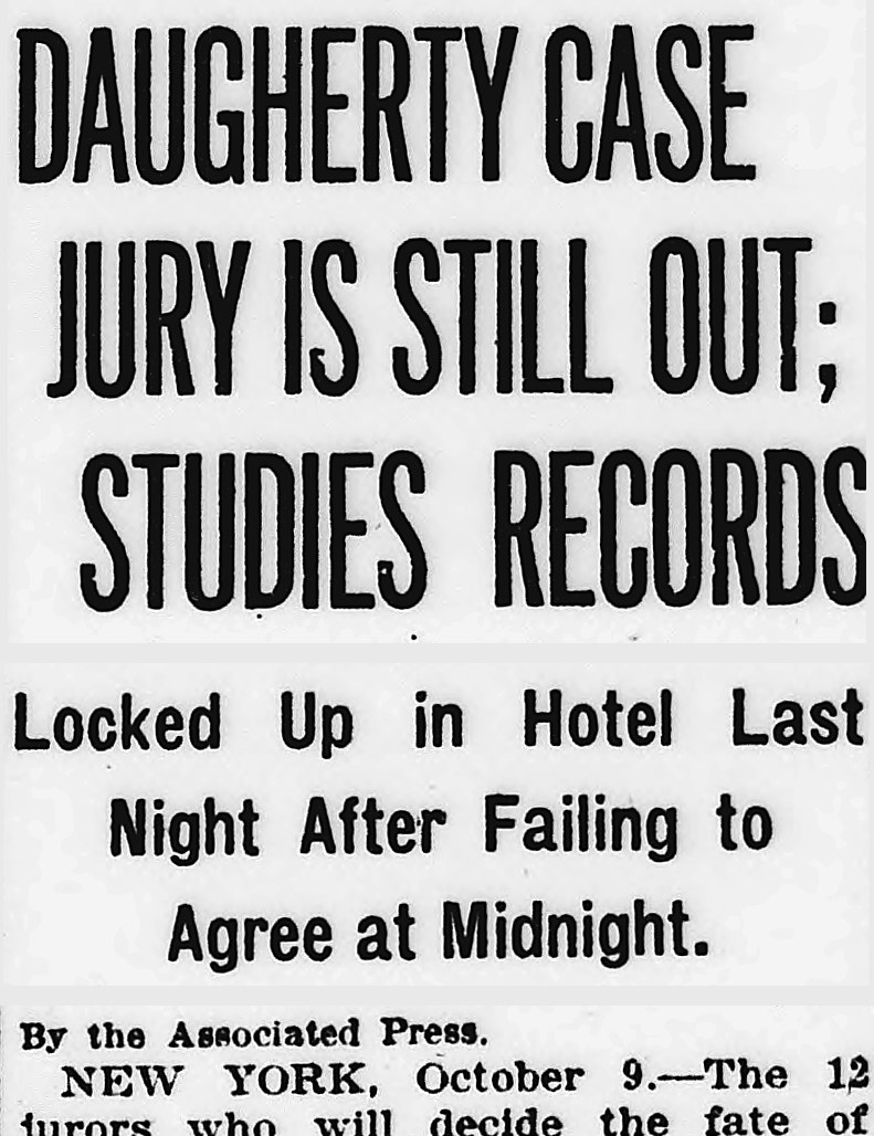 Evening Star, Washington, District Of Columbia: DAUGHERTY CASE JURY IS STILL OUT; STUDIES RECORDS