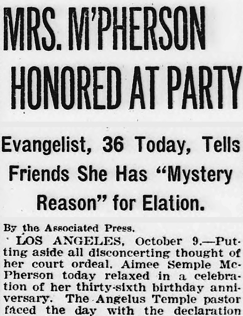 Evening Star, Washington, District Of Columbia: MRS. M'PHERSON HONORED AT PARTY