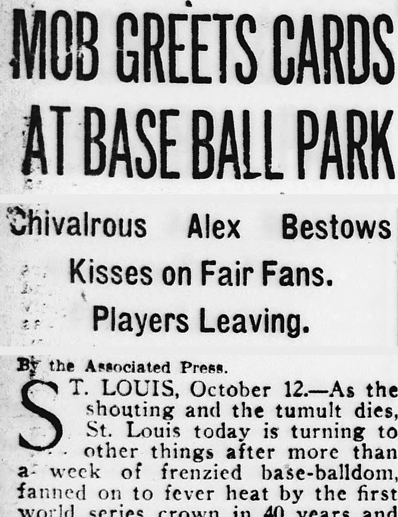 Evening Star, Washington, District Of Columbia: MOB GREETS CARDS AT BASE BALL PARK