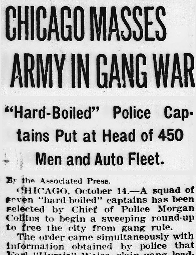 Evening Star, Washington, District Of Columbia: CHICAGO MASSES ARMY IN GANG WAR