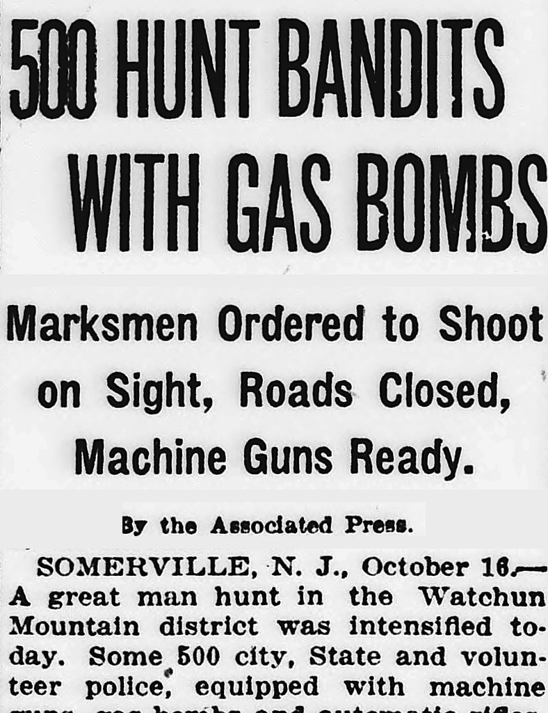 Evening Star, Washington, District Of Columbia: 500 HUNT BANDITS WITH GAS BOMBS