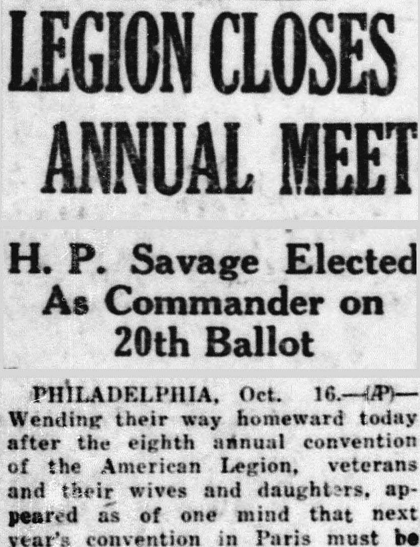 Brownsville Herald, Brownsville, Texas: LEGION CLOSES ANNUAL MEET