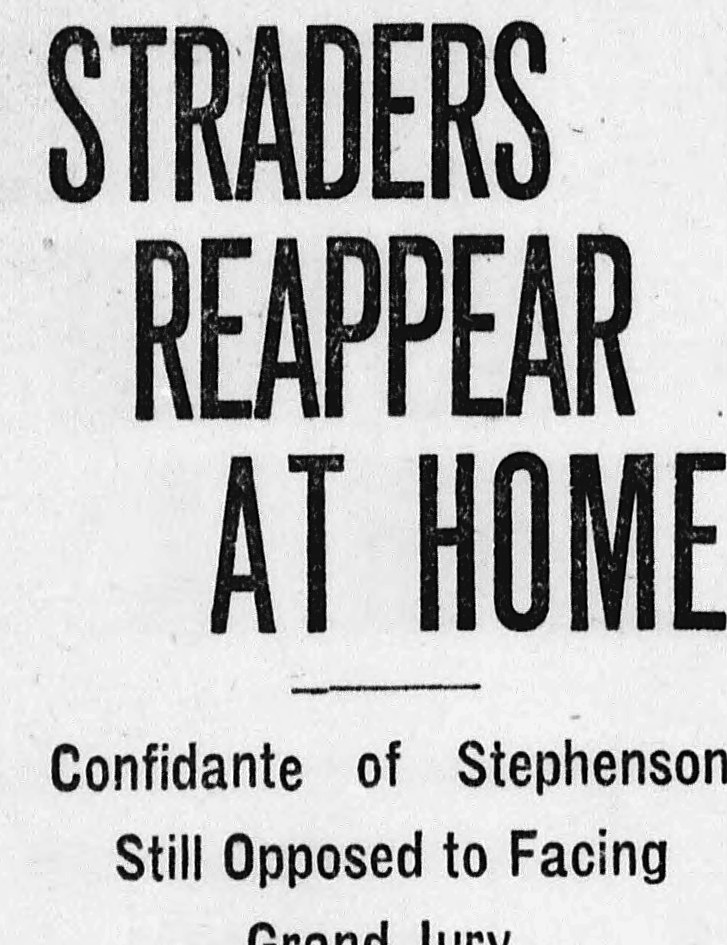 The Indianapolis Times, Indianapolis, Indiana: STRADERS REAPPEAR AT HOME